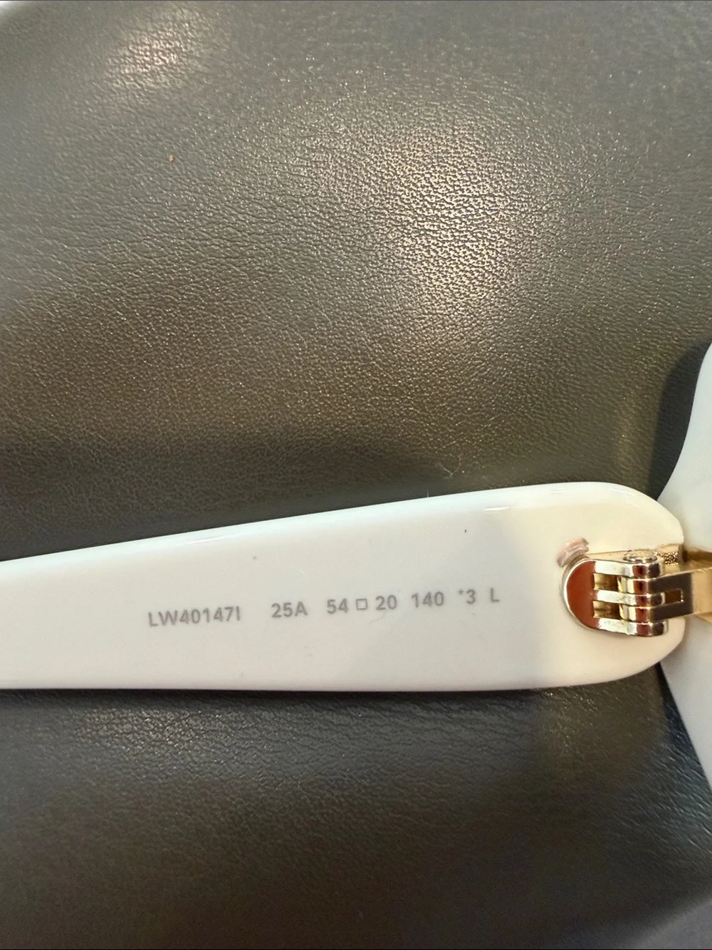 Loewe White Oval Sunglasses with Black Lenses